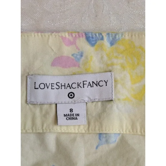 LoveShackFancy x Target Ines Yellow Floral Romantic Cottagecore Midi Dress 8 - Picture 10 of 14